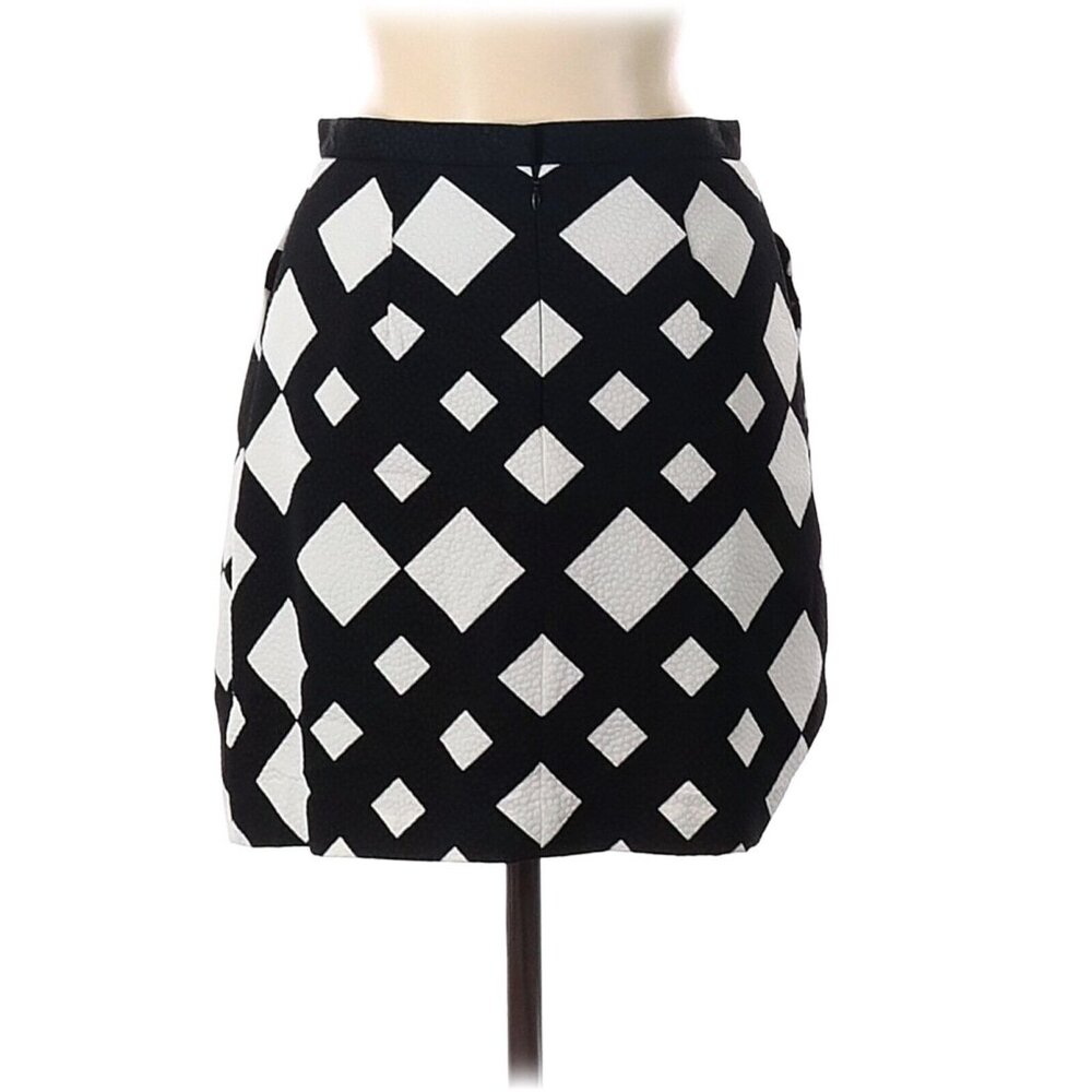 EUC Peter Pilotto for T Checked Floral Print Faux Wrap Mini Skirt Womens Size 6